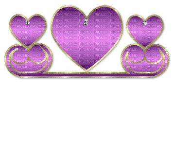 déco coeur violet - PNG gratuit