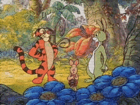 ✶ Rabbit, Tigger & Piglet {by Merishy} ✶ - GIF animado grátis