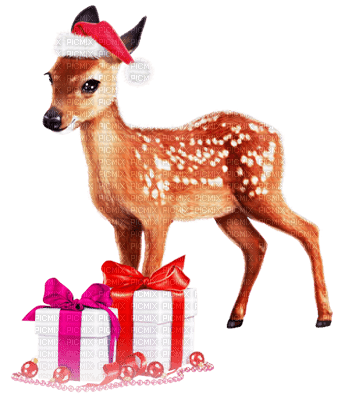 soave deco animals christmas winter deer gift box - png ฟรี