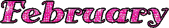 February glitter text - Darmowy animowany GIF
