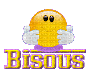 smiley gif emoji bisous - Безплатен анимиран GIF