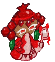 pomegranate cookie laugh - Бесплатный анимированный гифка