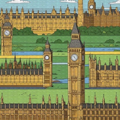 Big Ben Pattern Cartoon - ilmainen png