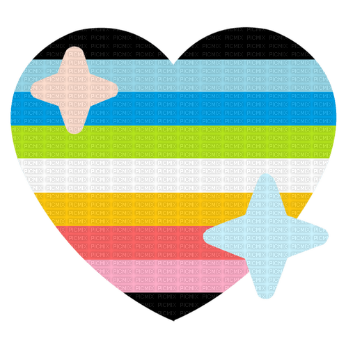 Queer Pride heart emoji - Free PNG
