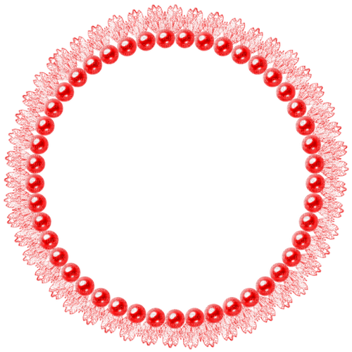 Red Pearls Frame - ücretsiz png