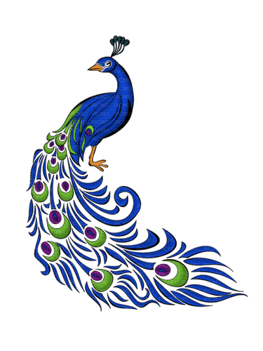 art nouveau peacock - png gratuito
