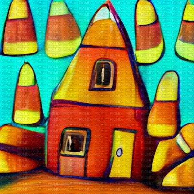 Candy Corn House - png ฟรี