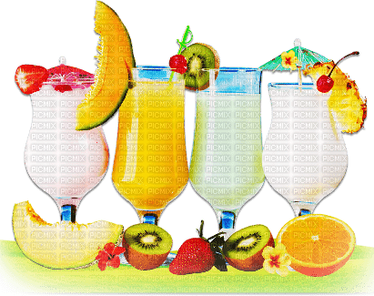 soave deco summer fruit tropical cocktail red - gratis png
