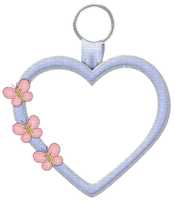 Kaz_Creations Deco Heart Butterflies Hanging Dangly Things Colours - безплатен png