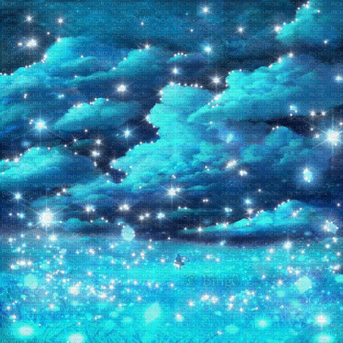 Y.A.M._Fantasy Anime Sky clouds Landscape - Gratis animerad GIF