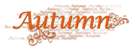 Autumn.Text.Orange - бесплатно png