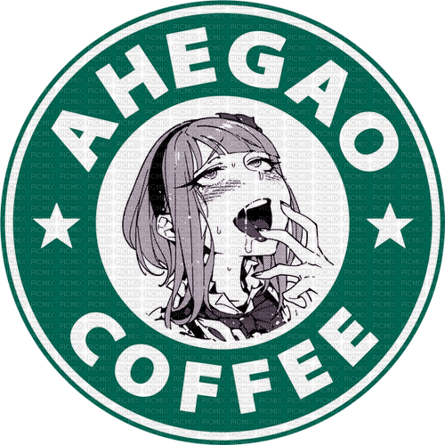 ahegao anime girl face logo - фрее пнг