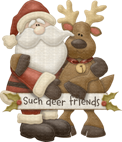 Père Noel Avec Rudolph :) - gratis png