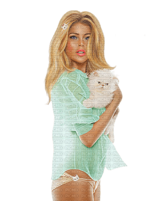 Kaz_Creations Woman Femme Colours Cat Kitten Colour-Girls - besplatni png
