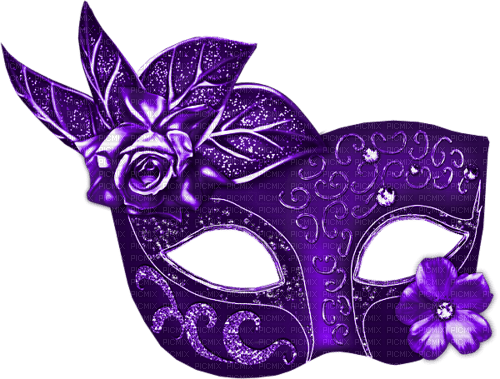 maske lila - zdarma png