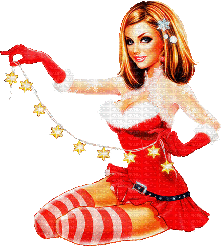 christmas woman by nataliplus - Δωρεάν κινούμενο GIF