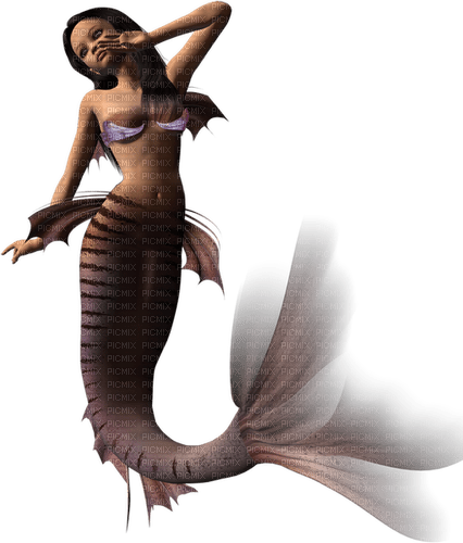 lilac mermaid standing - PNG gratuit