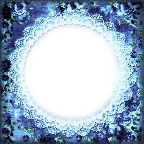 Blue Roses Frame - By KittyKatLuv65 - ücretsiz png