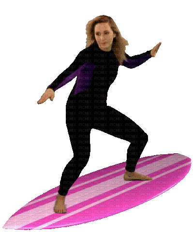 maj gif femme surf - Free animated GIF