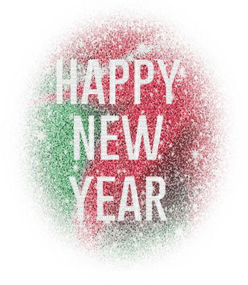 soave text new year deco happy white pink green - png gratis