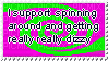 i support spinning around and getting dizzy stamp - GIF animate gratis