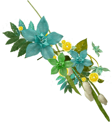chantalmi fleur bleue - ücretsiz png