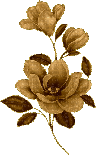 vintage flowers deco - Darmowy animowany GIF