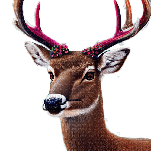 kikkapink winter deer animal - бесплатно png