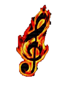 flaming note - PNG gratuit
