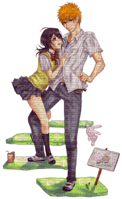 manga couple - PNG gratuit