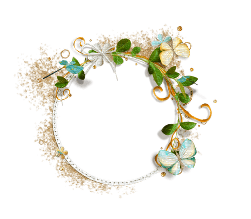 Cluster.Circle.Frame.Summer.Brown.Blue - δωρεάν png