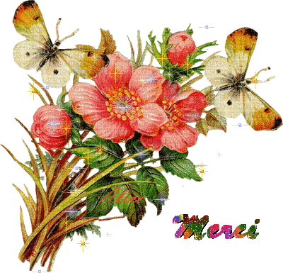 papillonGS декорцветы - GIF animasi gratis