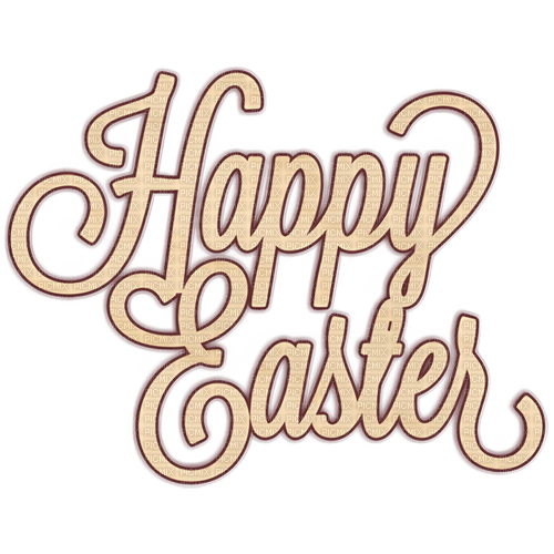 Happy Easter text Bb2 - ücretsiz png