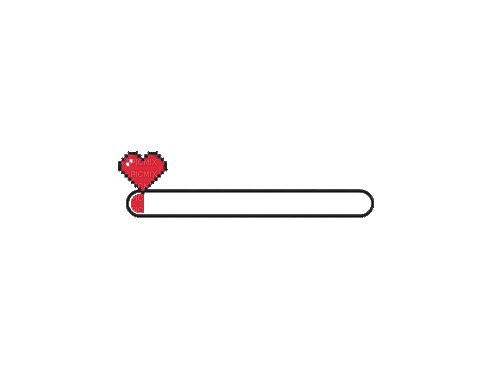 Heart progress bar - GIF animado gratis