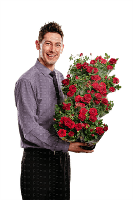 Kaz_Creations Man Homme Flowers Deco - png gratis