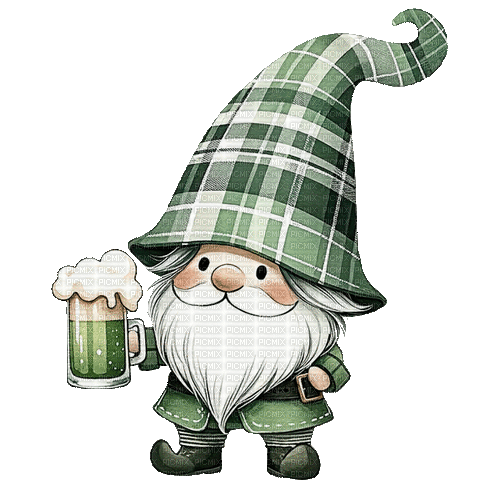 sm3 green gnome gif animated cute stpatty - Бесплатни анимирани ГИФ
