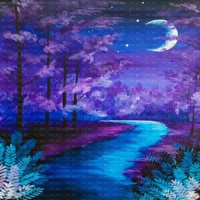 Y.A.M._Night, moon, Art Landscape - nemokama png