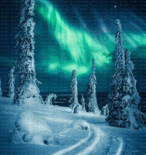 Rena Background Hintergrund Winter Nordlichter - png grátis