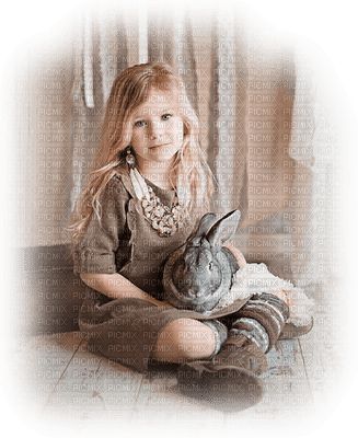 Kaz_Creations Baby Enfant Child Girl Rabbit - PNG gratuit