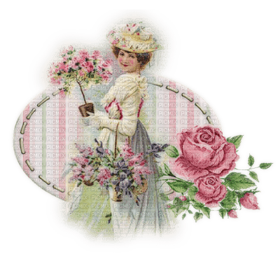 lady an rose - kostenlos png