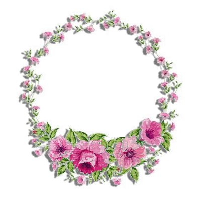 kikkapink spring pink flowers frame - png gratuito