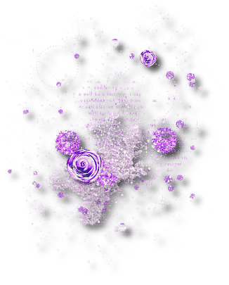 purple deco sparkles roses cute - ilmainen png