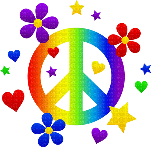 peace and love symbol symbole paix et amour - PNG gratuit