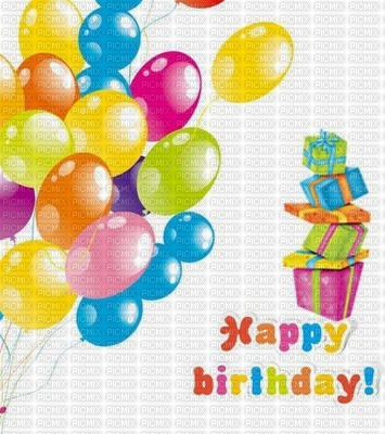 image encre happy birthday balloons edited by me - PNG gratuit