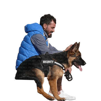 Kaz_Creations Man Homme With Dog - 無料png