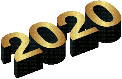 2020 new year deco gif text - GIF animado gratis