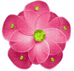 kikkapink deco scrap pink bling flower - 無料png