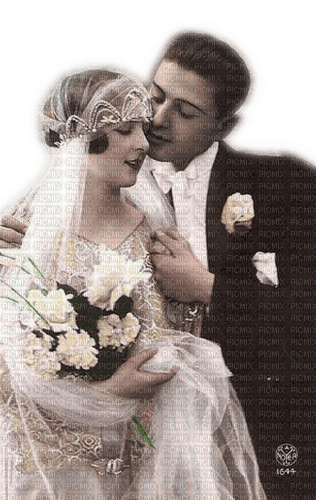 Rena Vintage Paar Hochzeit Frau Mann - Free PNG
