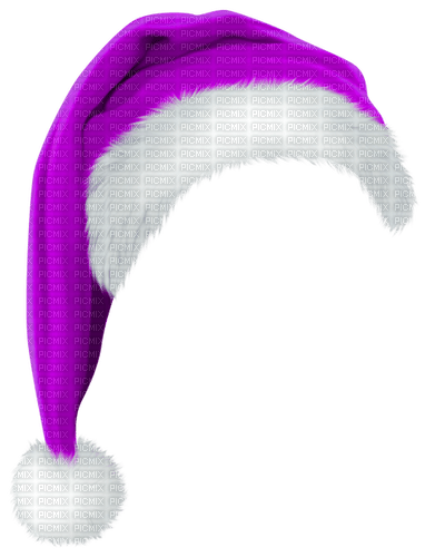 Christmas.Hat.White.Purple - nemokama png