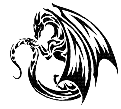 dragon tribal2 - zdarma png